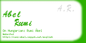 abel rumi business card